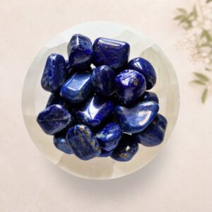 Lapis Lazuli tumble stone for truth, wisdom and Throat Chakra communication support