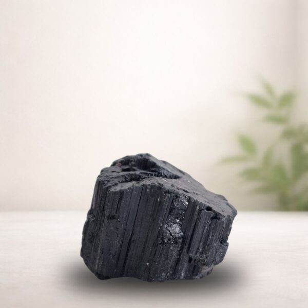 Large Raw Black Tourmaline crystal for energetic shielding and grounding