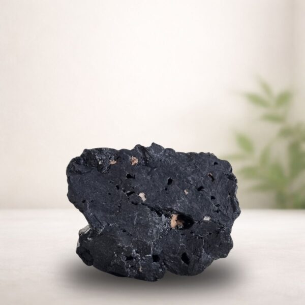 Large Raw Black Tourmaline crystal for energetic shielding and grounding