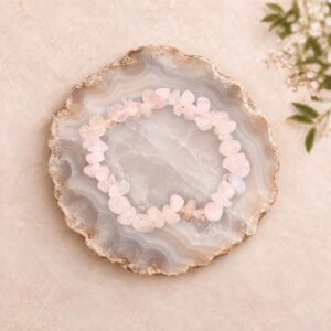 Rose Quartz Bracelet for love, self-love and Heart Chakra support