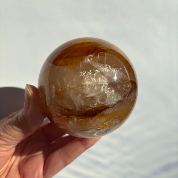 golden healer quartz sphere