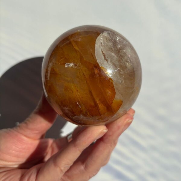 golden healer quartz sphere