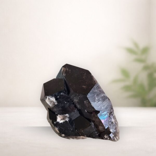 smokey-quartz-cluster-melbourne (2) Natural smokey quartz crystal cluster with deep smoky tones for grounding and protection