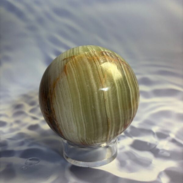 Green Banded Onyx Sphere (1) Green Banded Onyx Sphere