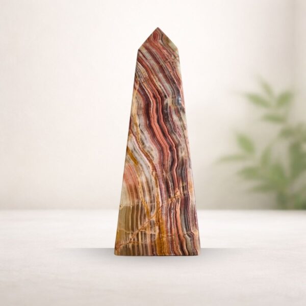 green-banded-onyx-tower-melbourne (2) green banded onyx tower for heart healing and grounding oracle of crystals