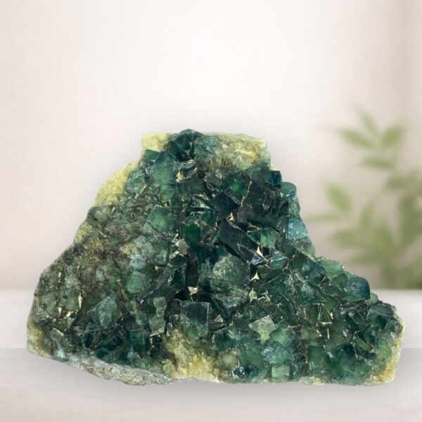 green-fluorite-cluster-melbourne Green Fluorite cluster for clarity and emotional balance from Oracle of Crystals Melbourne
