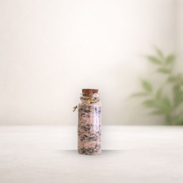 Protection Salt jar with Himalayan salt, rosemary, lavender and white sage by Oracle of Crystals