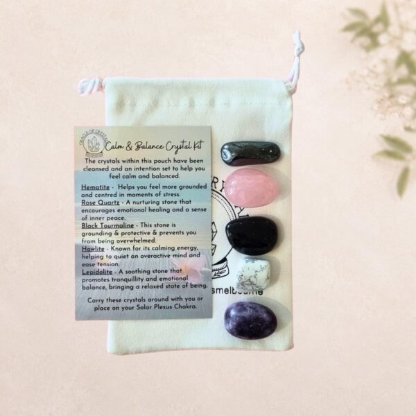 Calm and Balance Crystal Kit with crystals for grounding and emotional calm from Oracle of Crystals Melbourne