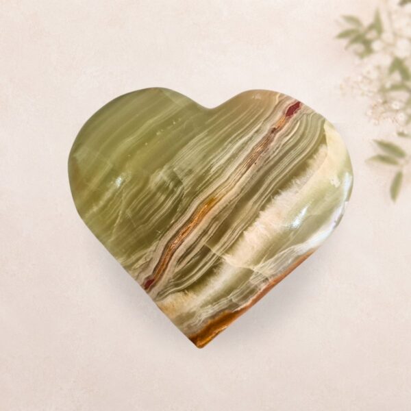 green-banded-onyx-heart-melbourne (1) Green Banded Onyx heart for grounding and heart chakra support from Oracle of Crystals Melbourne
