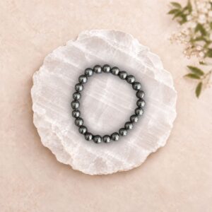 Hematite Bracelet for grounding, protection, focus and strength