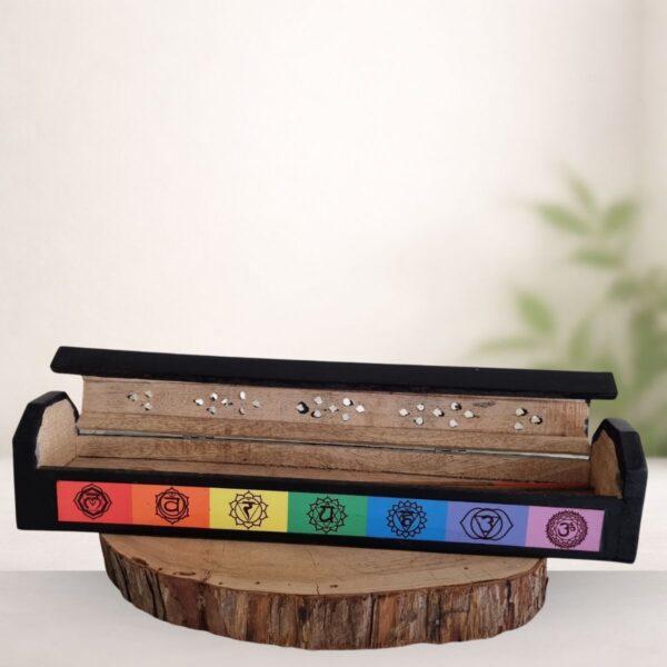 incense-box-melbourne (1) Chakra Incense Box wooden incense holder with storage compartment for meditation and rituals