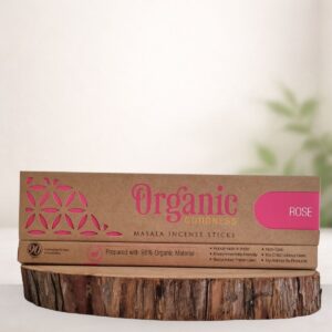 Organic Goodness Rose Masala Incense Sticks for love rituals, self-care and meditation
