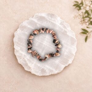 rhodonite-bracelet-melbourne Rhodonite Bracelet for emotional healing, compassion and Heart Chakra support
